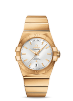 Omega Constellation Quartz 24 Brushed Yellow Gold / Diamond / Silver Omega (123.50.38.22.02.002)