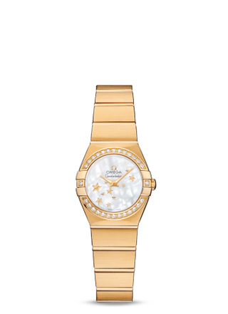 Omega - 123.55.24.60.05.001  Constellation Quartz 24 Brushed Yellow Gold / Diamond / MOP Stars