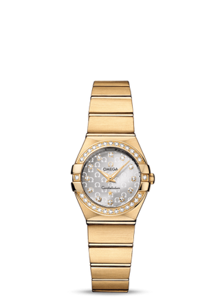 Omega - 123.55.24.60.52.002  Constellation Quartz 24 Brushed Yellow Gold / Diamond / Silver Omega