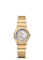 Omega Constellation Quartz 24 Brushed Red Gold / Diamond / Silver Omega (123.55.24.60.52.002)