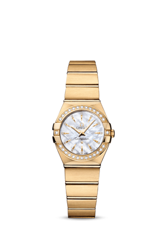 Omega - 123.55.24.60.55.004  Constellation Quartz 24 Brushed Yellow Gold / Diamond / MOP