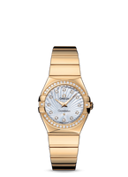 Omega Constellation Quartz 27 Polished Stainless Steel / Red Gold / Diamond / MOP Supernova (123.55.27.60.55.007)