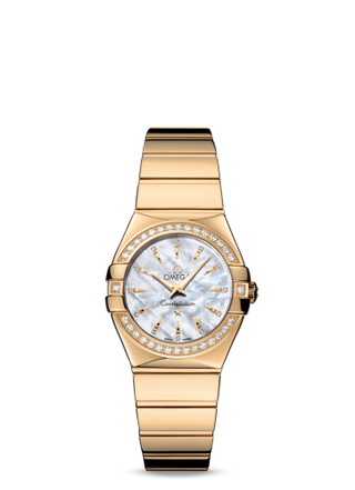 Omega - 123.55.27.60.55.008  Constellation Quartz 27 Polished Yellow Gold /  Diamond / Silver