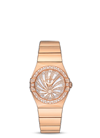 Omega Constellation Quartz 27 Polished Red Gold / Snow / Diamond Supernova (123.55.27.60.55.013)