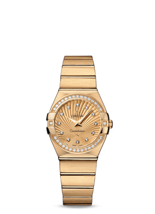 Omega - 123.55.27.60.58.001  Constellation Quartz 27 Brushed Yellow Gold / Diamond / Champagne Supernova