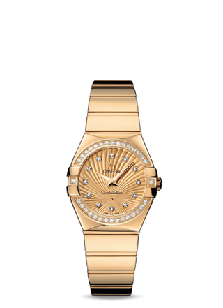 Omega - 123.55.27.60.58.002  Constellation Quartz 27 Polished Yellow Gold / Diamond / Champagne Supernova