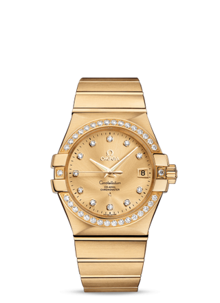 Omega - 123.55.35.20.58.001  Constellation Co-Axial 35 Yellow Gold / Diamond / Champagne