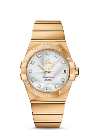 Omega - 123.55.38.21.52.008  Constellation Co-Axial 38 Yellow Gold / Diamond / Silver