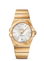 Omega Constellation Co-Axial 38 Stainless Steel / Yellow Gold Claws / Silver (123.55.38.22.02.002)