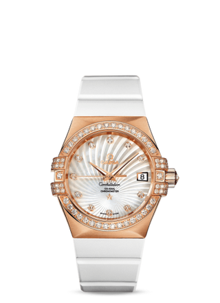 Omega - 123.57.35.20.55.001  Constellation Co-Axial 35 Red Gold / Diamond / MOP Supernova / Rubber