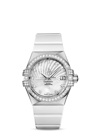 Omega - 123.57.35.20.55.005  Constellation Co-Axial 35 White Gold / Diamond / MOP Supernova / Rubber