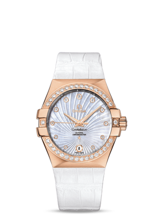 Omega - 123.58.35.20.55.003  Constellation Co-Axial 35 Red Gold / Diamond / MOP Supernova / Alligator