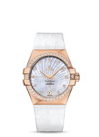 Omega Constellation Co-Axial 38 Day-Date Red Gold / Diamond / Silver (123.58.35.20.55.003)