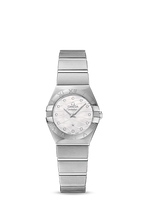 Omega Constellation Quartz 24 Brushed Stainless Steel / Diamond / MOP (123.10.24.60.55.003)