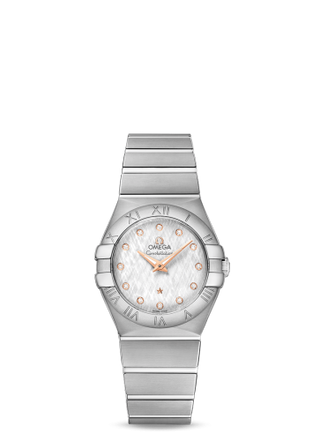 Omega - 123.10.27.60.52.001  Constellation Quartz 27 Brushed Stainless Steel / Silver Silk