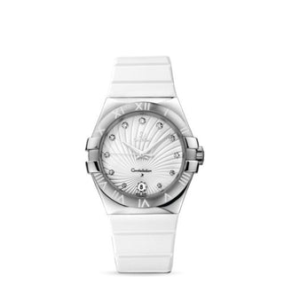 Omega - 123.12.35.60.52.001  Constellation Quartz 35 Stainless Steel / White Supernova / Rubber