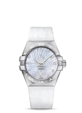 Omega - 123.13.35.20.55.001  Constellation Co-Axial 35 Stainless Steel / MOP Supernova / Alligator