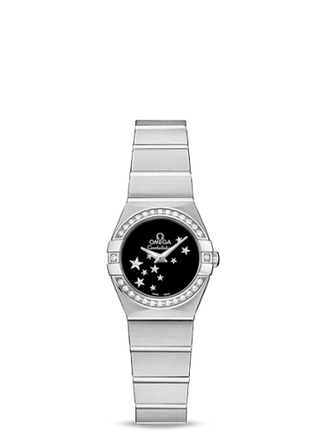 Omega - 123.15.24.60.01.001  Constellation Quartz 24 Brushed Stainless Steel / Diamond / Black Star