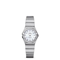 Omega Constellation Quartz 24 Brushed Stainless Steel / Diamond / MOP (123.15.24.60.05.001)