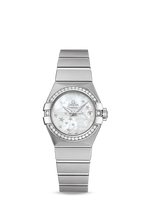 Omega Constellation Co-Axial 27 Brushed Stainless Steel / MOP Supernova (123.15.27.20.05.001)