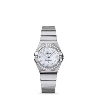 Omega - 123.15.27.60.55.002  Constellation Quartz 27 Brushed Stainless Steel / Diamond / MOP Supernova