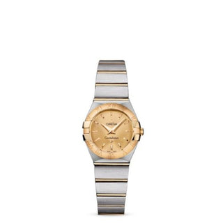 Omega - 123.20.24.60.08.001  Constellation Quartz 24 Brushed Stainless Steel / Yellow Gold / Champagne