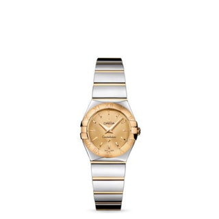 Omega - 123.20.24.60.08.002  Constellation Quartz 24 Polished Stainless Steel / Yellow Gold / Champagne