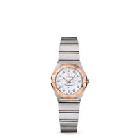 Omega Constellation Quartz 24 Brushed Stainless Steel / Red Gold / Diamond / MOP Supernova (123.20.24.60.55.001)