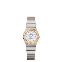 Omega Constellation Quartz 24 Brushed Stainless Steel / Yellow Gold / Diamond / MOP Supernova (123.20.24.60.55.002)