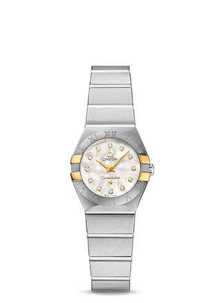 Omega - 123.20.24.60.55.006  Constellation Quartz 24 Brushed Stainless Steel / Gold Claws / MOP