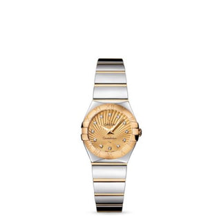 Omega - 123.20.24.60.58.002  Constellation Quartz 24 Polished Stainless Steel / Yellow Gold / Champagne Supernova