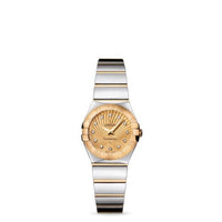 Omega Constellation Quartz 24 Polished Stainless Steel / Yellow Gold / MOP (123.20.24.60.58.002)