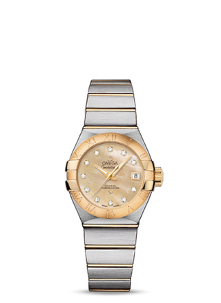 Omega - 123.20.27.20.57.002  Constellation Co-Axial 27 Brushed Stainless Steel / Yellow Gold / Champagne MOP