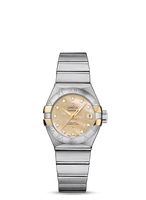 Omega Constellation Co-Axial 27 Brushed Stainless Steel / Red Gold Claws / Blue Supernova (123.20.27.20.57.003)