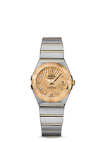 Omega Constellation Co-Axial 27 Brushed Stainless Steel / Red Gold / Diamond / Wavy Brown MOP (123.20.27.20.58.001)