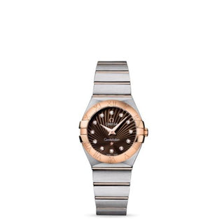 Omega - 123.20.27.60.63.001  Constellation Quartz 27 Brushed Stainless Steel / Red Gold / Brown Supernova