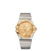 Omega - 123.20.35.20.08.001  Constellation Co-Axial 35 Stainless Steel / Yellow Gold / Champagne