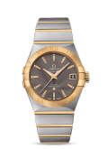 Omega - 123.20.38.21.06.001  Constellation Co-Axial 38 Stainless Steel / Yellow Gold / Grey