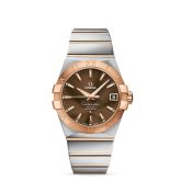 Omega - 123.20.38.21.13.001  Constellation Co-Axial 38 Stainless Steel / Red Gold / Brown