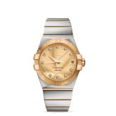 Omega - 123.20.38.21.58.001  Constellation Co-Axial 38 Stainless Steel / Yellow Gold / Champagne