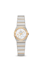 Omega Constellation Quartz 24 Brushed Stainless Steel / Red Gold Claws / Diamond MOP (123.25.24.60.05.001)