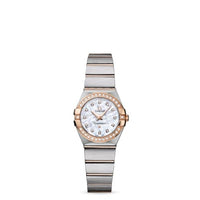 Omega Constellation Quartz 24 Brushed Stainless Steel / Red Gold / MOP (123.25.24.60.55.001)