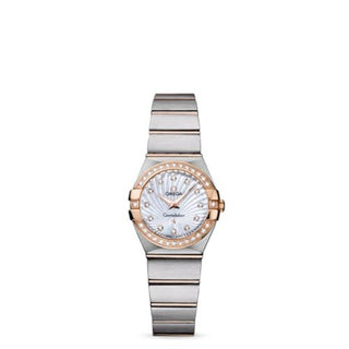 Omega - 123.25.24.60.55.002  Constellation Quartz 24 Brushed Stainless Steel / Red Gold / Diamond / MOP Supernova