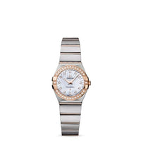 Omega Constellation Quartz 24 Brushed Stainless Steel / Red Gold / Diamond / Brown Supernova (123.25.24.60.55.002)