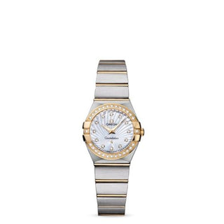 Omega - 123.25.24.60.55.004  Constellation Quartz 24 Brushed Stainless Steel / Yellow Gold / Diamond / MOP Supernova