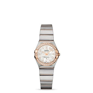 Omega - 123.25.24.60.55.009  Constellation Quartz 24 Brushed Stainless Steel / Red Gold / Diamond / MOP Omega