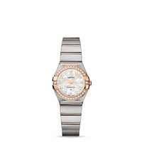 Omega Constellation Quartz 24 Brushed Stainless Steel / Yellow Gold / MOP Omega (123.25.24.60.55.009)