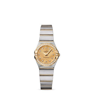 Omega - 123.25.24.60.58.001  Constellation Quartz 24 Brushed Stainless Steel / Yellow Gold / Diamond / Champagne Supernova