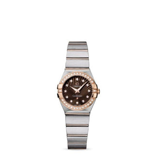 Omega - 123.25.24.60.63.001  Constellation Quartz 24 Brushed Stainless Steel / Red Gold / Diamond / Brown Supernova