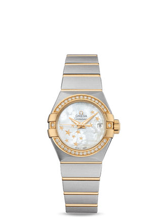 Omega - 123.25.27.20.05.001  Constellation Co-Axial 27 Brushed Stainless Steel / Yellow Gold / Diamond / MOP Stars